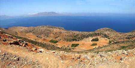 Church of Agia Ioannis sits on the noth western edge of this plateau on the Rodopos peninsulla, close to the bay of Kissamos.