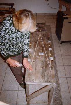 Crete. Weaving. Preparing warp.