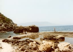 East cove, sea and rock pools.